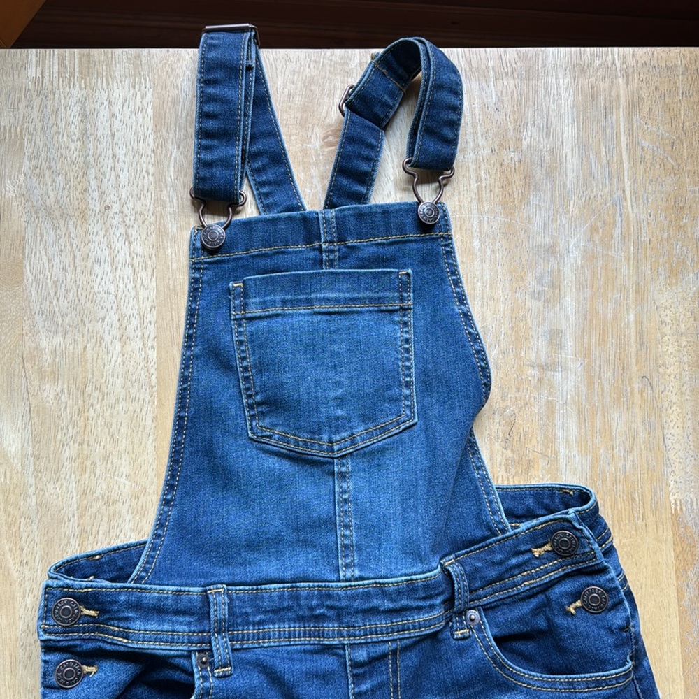 Cat & Jack Blue Denim Overalls SIZE Girls XL (14/16) - Picture 4 of 8